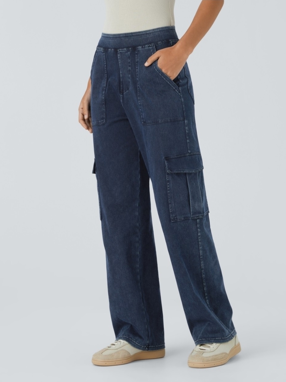 Halara Flex Mid Rise Cargo Jeans